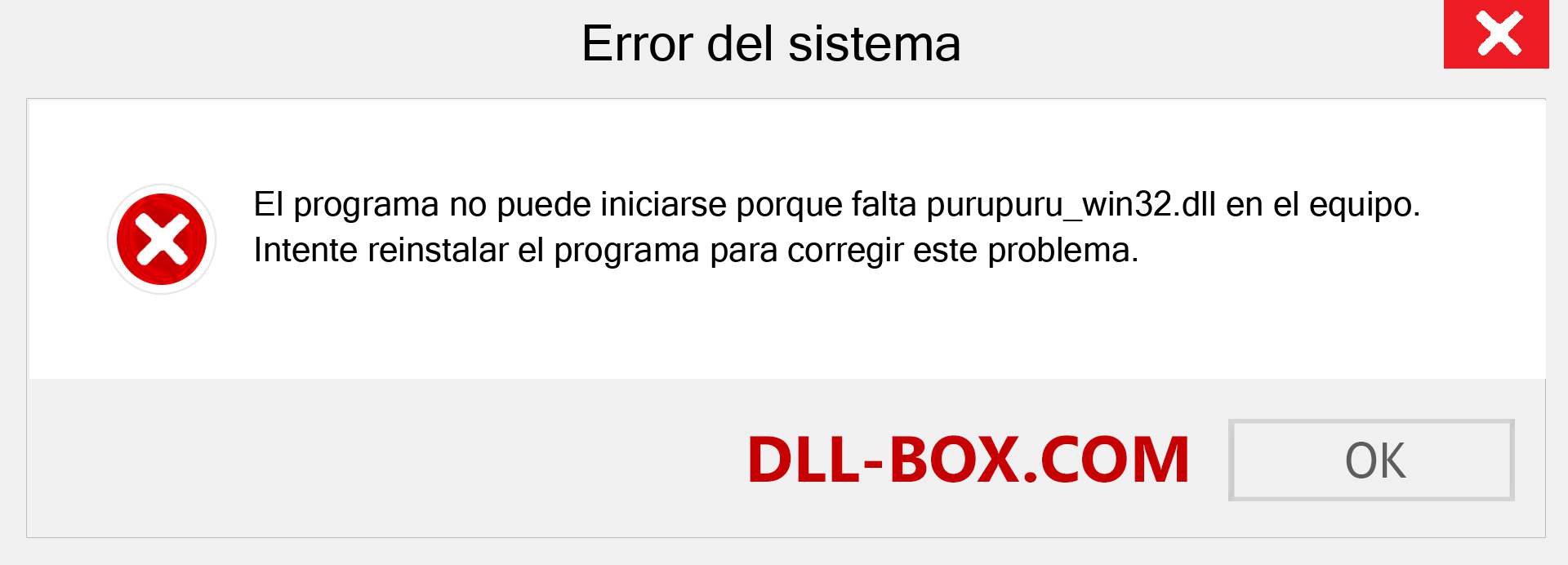 ¿Falta el archivo purupuru_win32.dll ?. Descargar para Windows 7, 8, 10 - Corregir purupuru_win32 dll Missing Error en Windows, fotos, imágenes